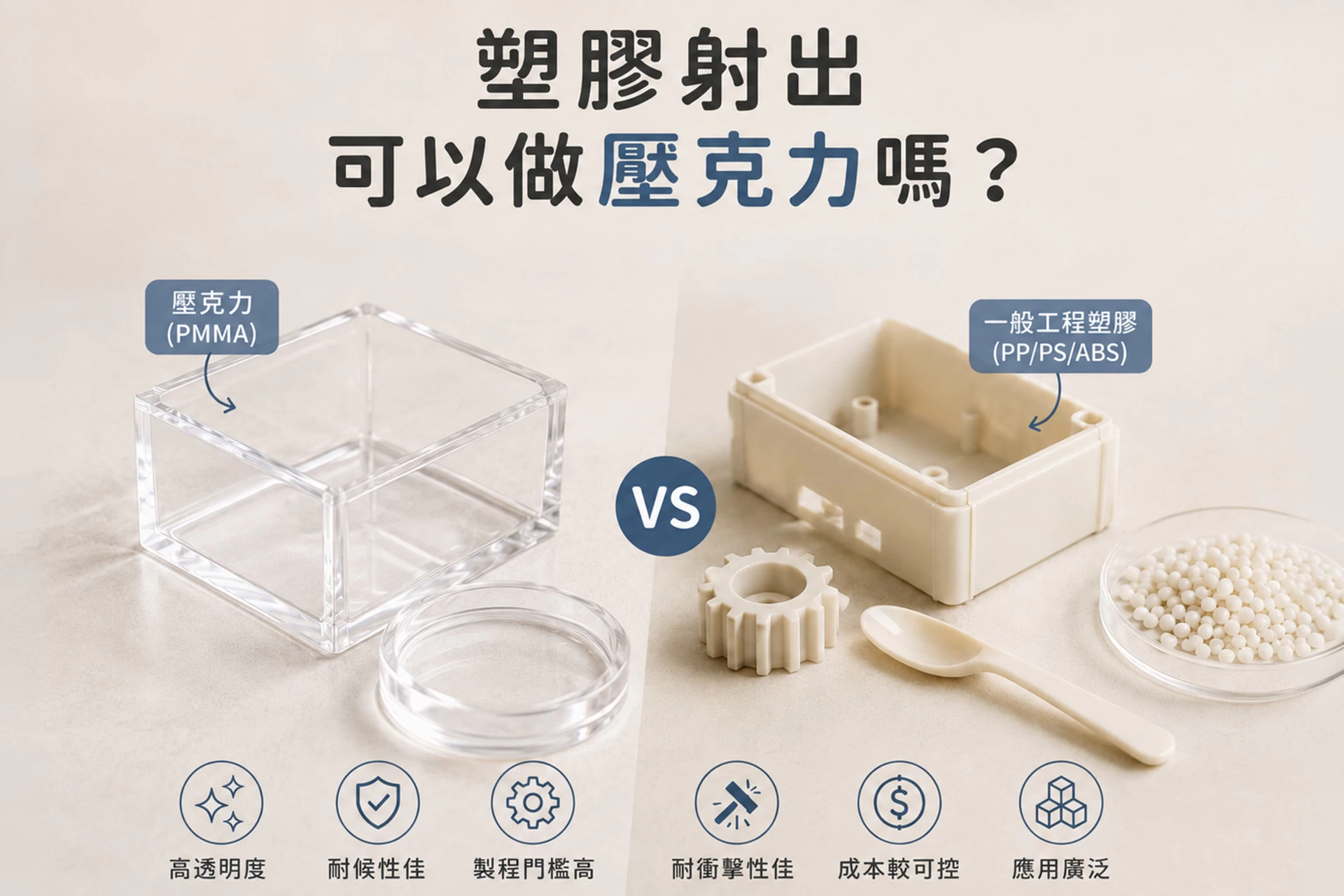 塑膠射出可以做壓克力嗎